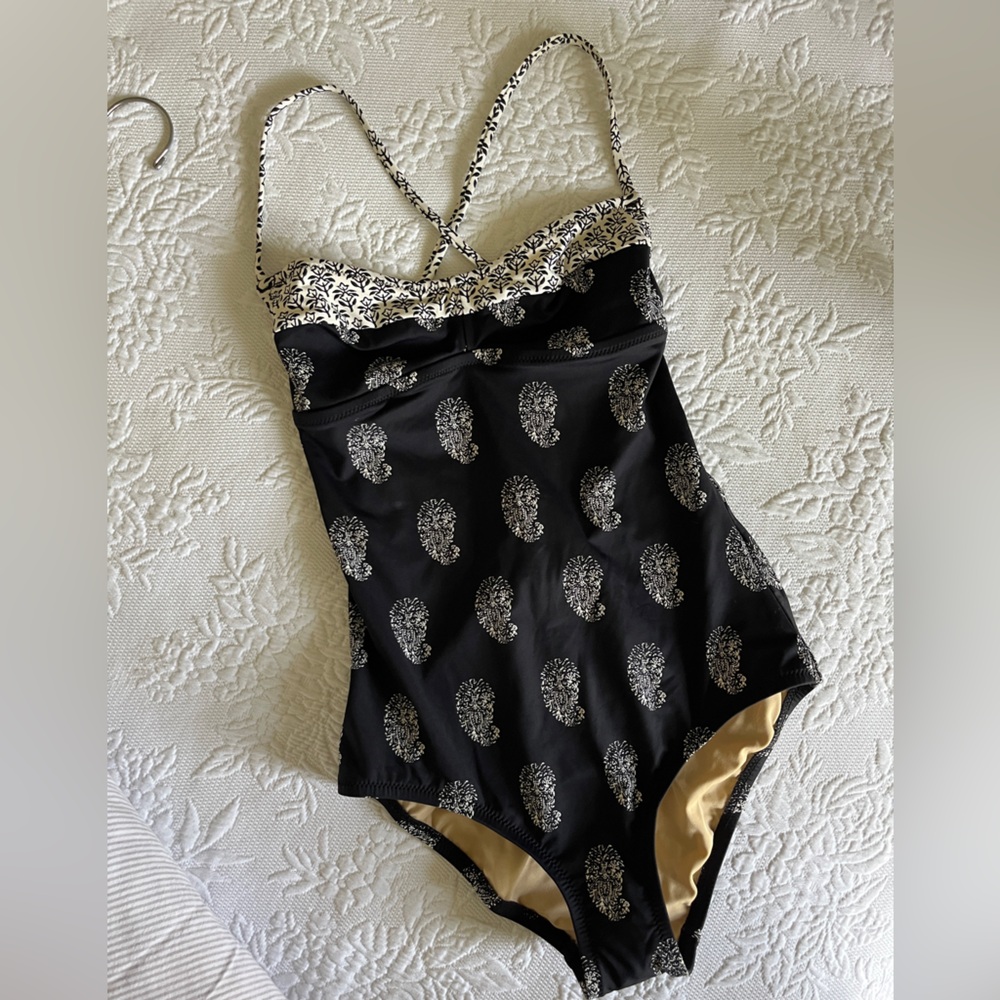 Madewell paisley one-piece swimsuit